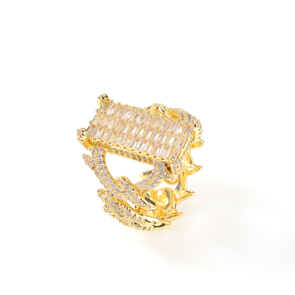 CZ Diamond Embellished Hip Hop Ring