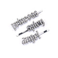 Alphabetical Phrases 3 Piece Hair Pin Set