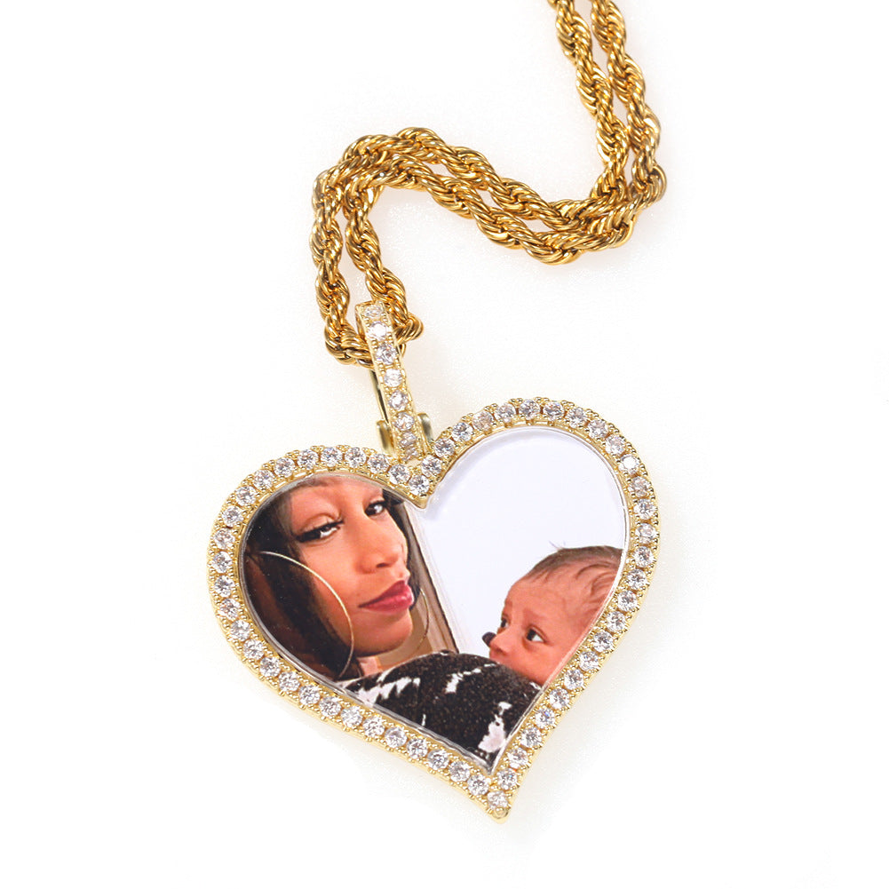 Precious Moments Custom Photo Love Heart Necklace