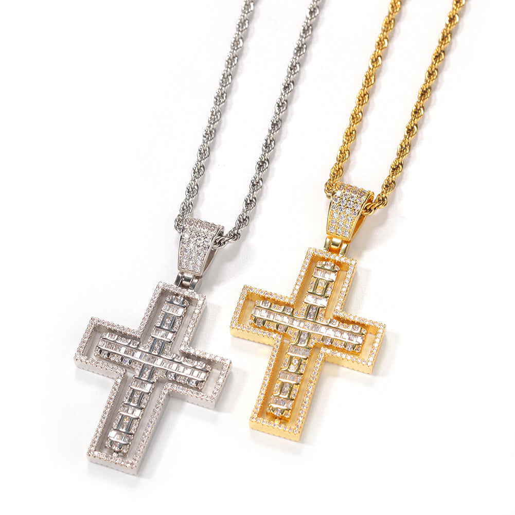 NEW 2020 Hip-Hop Cross Chain Pendant Necklace