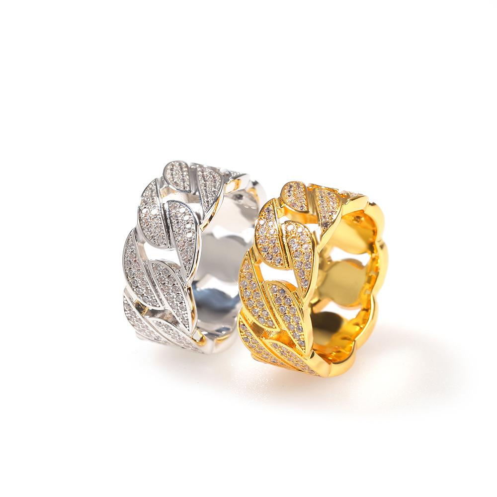 Gold & Silver Tone Embellished Hip-Hop Rings