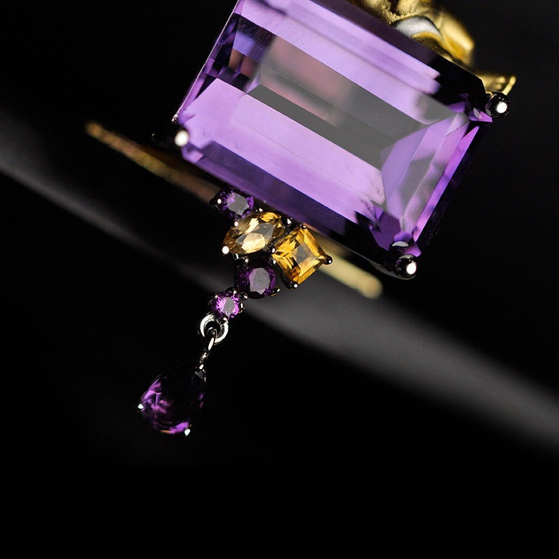 Angelic Amethyst & Diamond Cherub Pendant