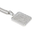 Pavé Military Plaque Bling Hip Hop Necklace