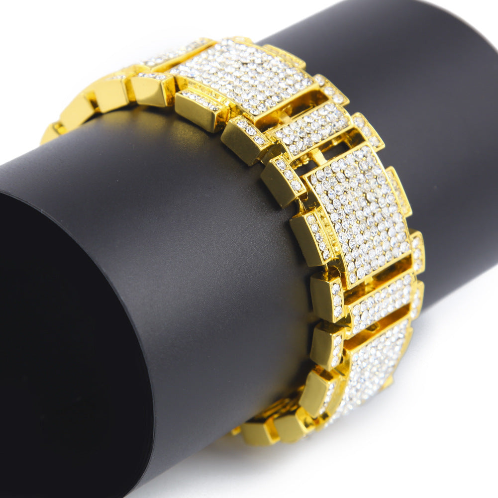 Bling Hip Hop Watch Strap Bracelet