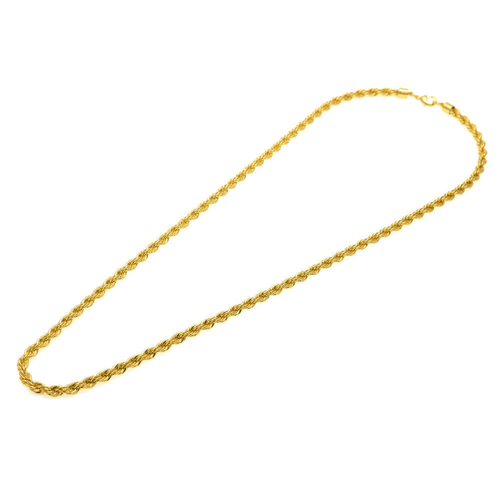 Cold Metal Twist Rope Chain Necklace