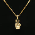 Gold & Silver Toned Boxing Glove Necklace