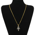 Paved Pavé Egyptian Ankh Necklace