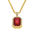 Cushioned CZ Diamond & Military Tag Double Necklace