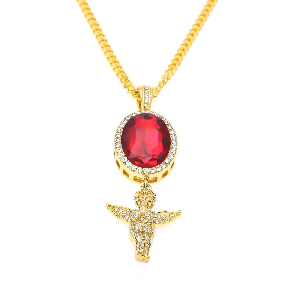 CZ Diamond Angel Exaggerated Chain Necklace