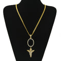 CZ Diamond Angel Exaggerated Chain Necklace