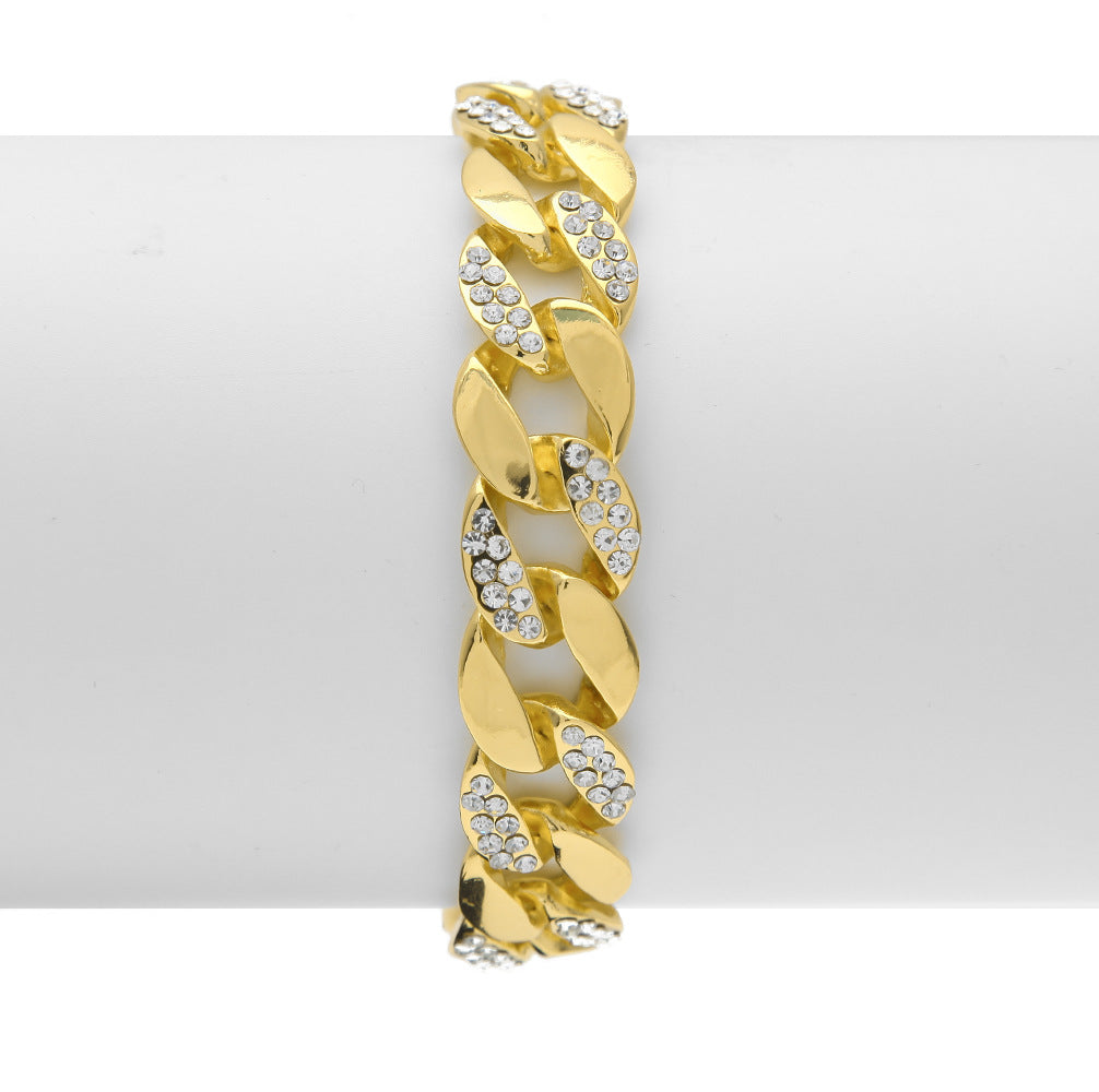 Contrasting Cuban Chain Hip Hop Bracelet