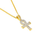 Paved Pavé Egyptian Ankh Necklace