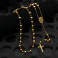 Beaded Rosary Necklace w/ Crucifix