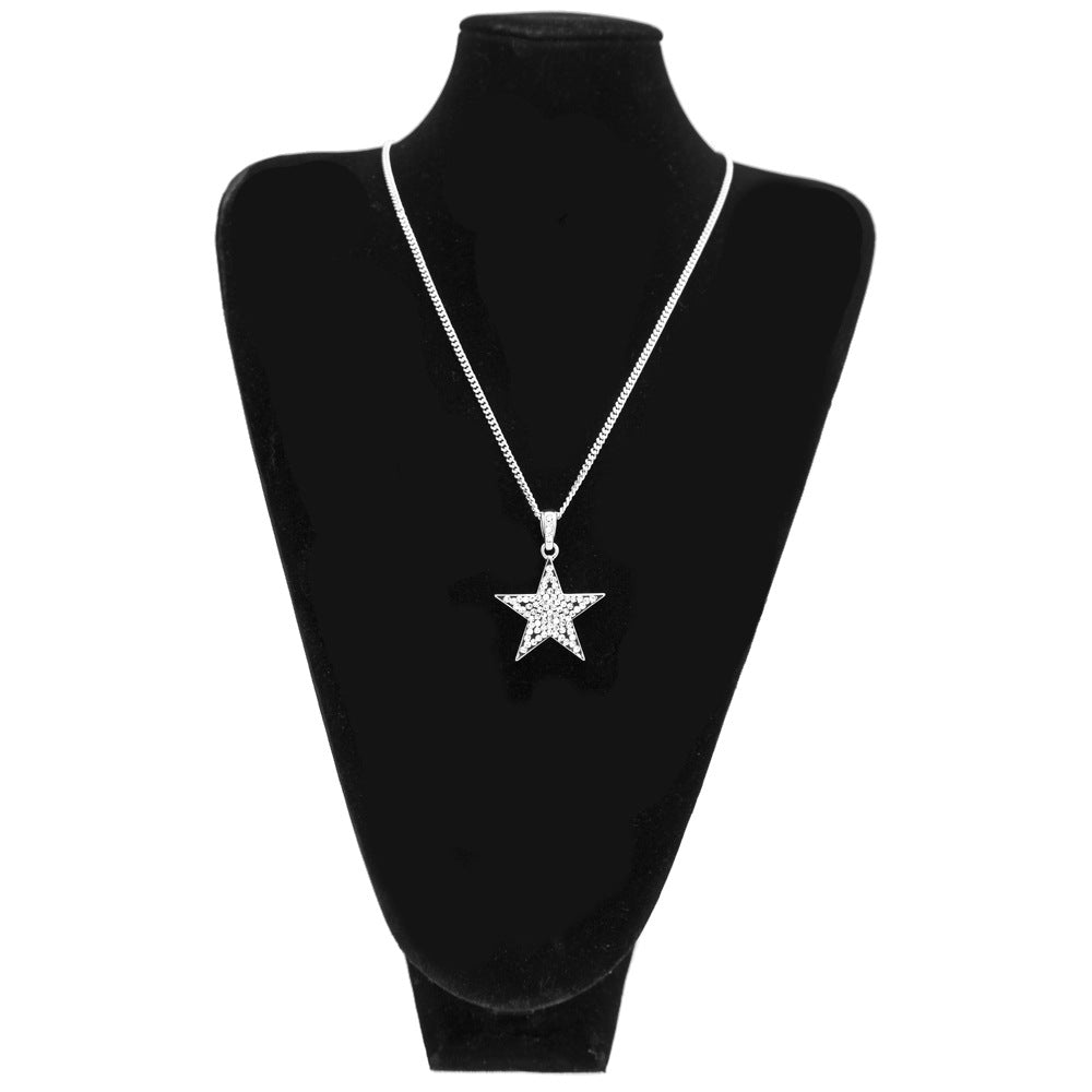 Full CZ Diamond Star Necklace