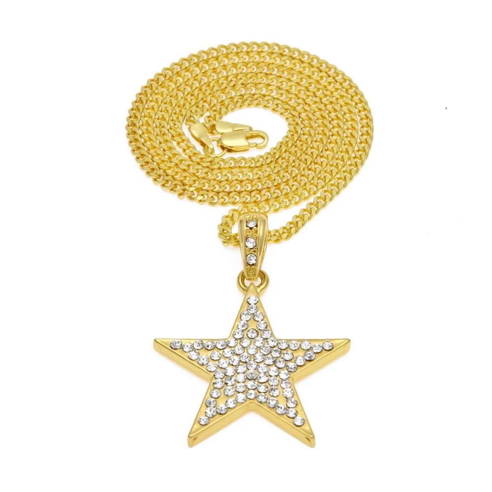 Full CZ Diamond Star Necklace