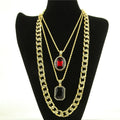 Hip Hop Artist Exaggerated Rapper Necklace Set