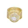 CZ Diamond Embellished Hip Hop Entourage Ring 