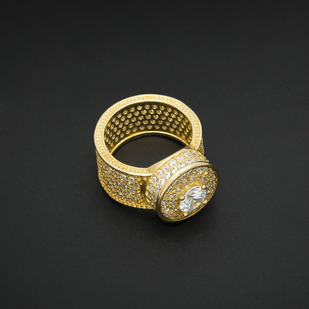 CZ Diamond Embellished Hip Hop Entourage Ring 