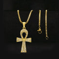 Sparkling Ankh Pendant Necklace