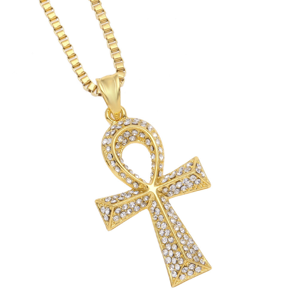 Sparkling Ankh Pendant Necklace