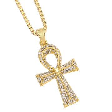 Sparkling Ankh Pendant Necklace