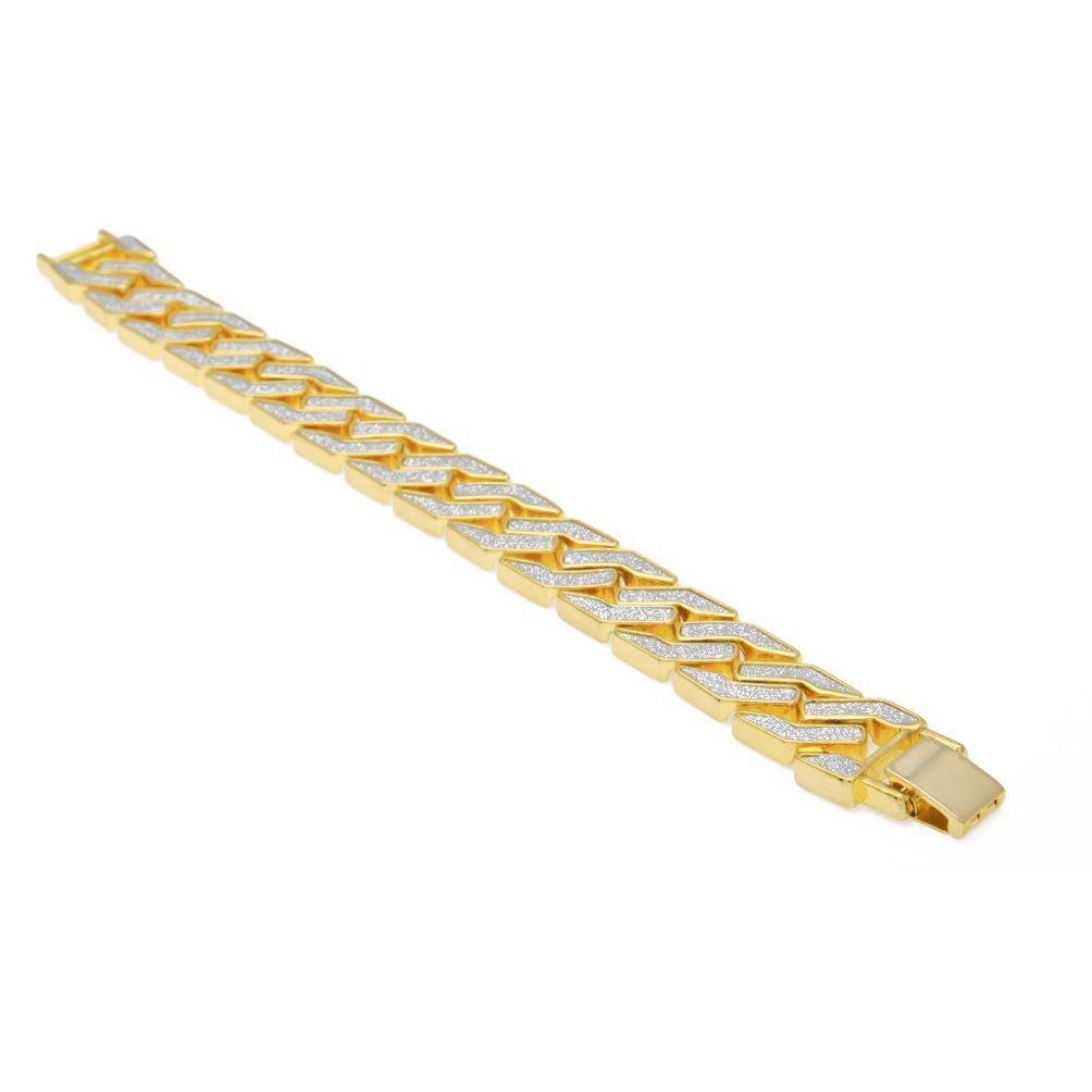 Glittering Stellar Gold-Tone Chain Bracelet