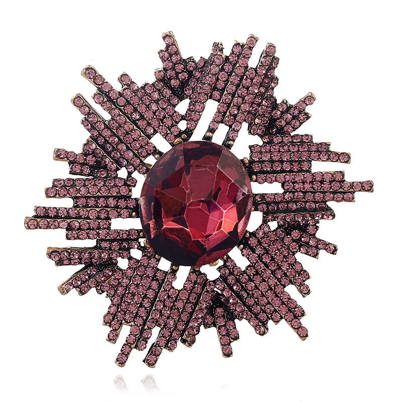 Exaggerated Rhinestone Pavé Brooch