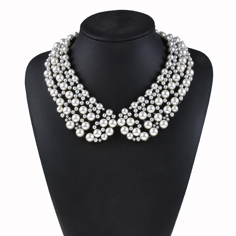 Full Pearl Collar Necklace