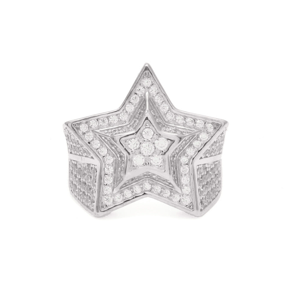 Elevated CZ Diamond Star Ring 