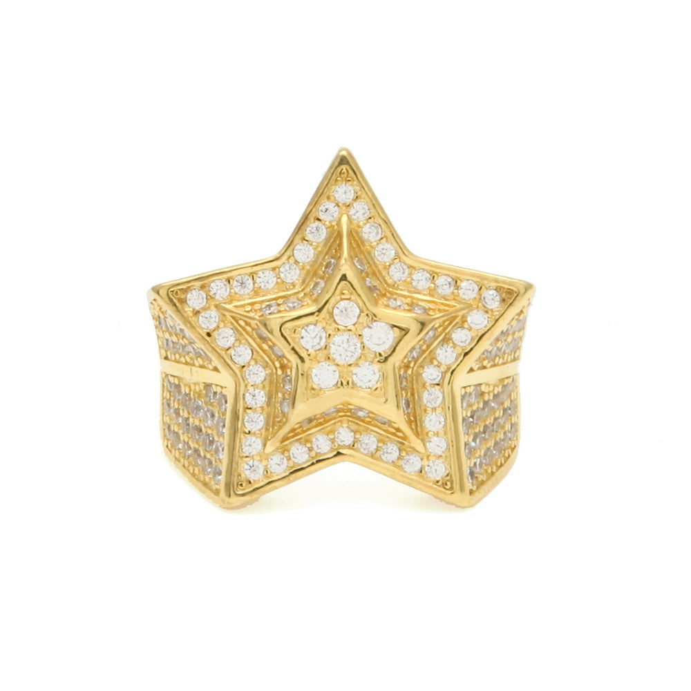 Elevated CZ Diamond Star Ring 