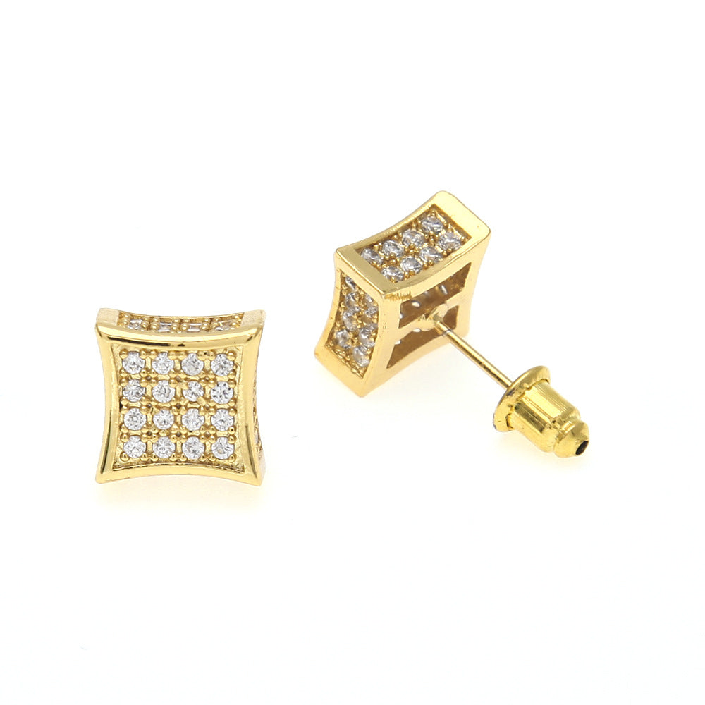 CZ Diamond Embellished Hip Hop Earrings