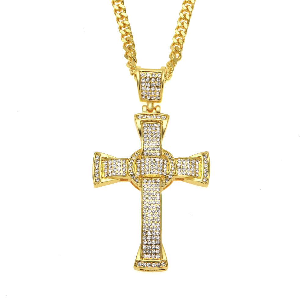 Glistening Hip Hop Crucifix Necklace