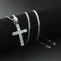 Embellished Hip Hop Crucifix Cross Pendant Necklace