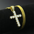 Embellished Hip Hop Crucifix Cross Pendant Necklace