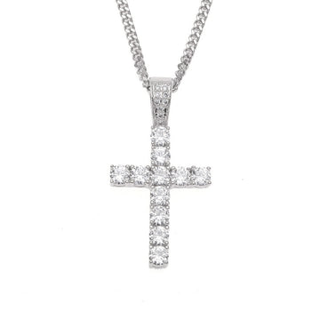 Embellished Hip Hop Crucifix Cross Pendant Necklace