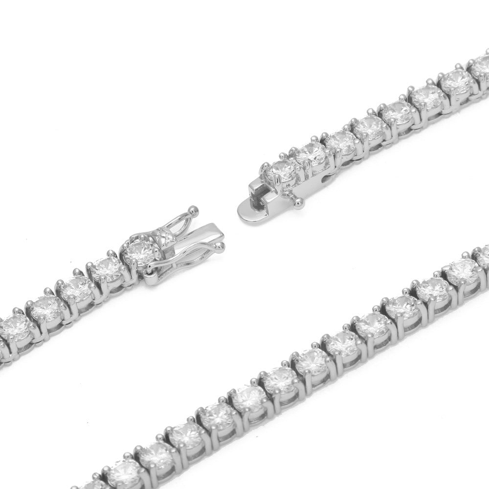 Single Channel CZ Diamond Necklace & Bracelet Set