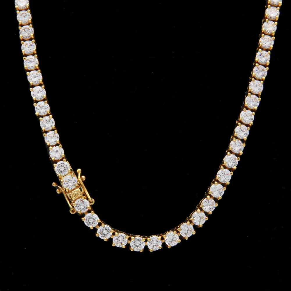 Single Channel CZ Diamond Necklace & Bracelet Set