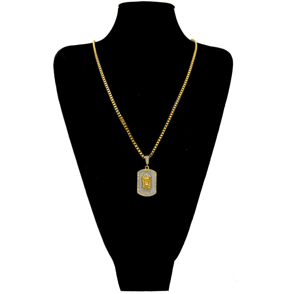 100 Army Plaque Hip Hop Necklace