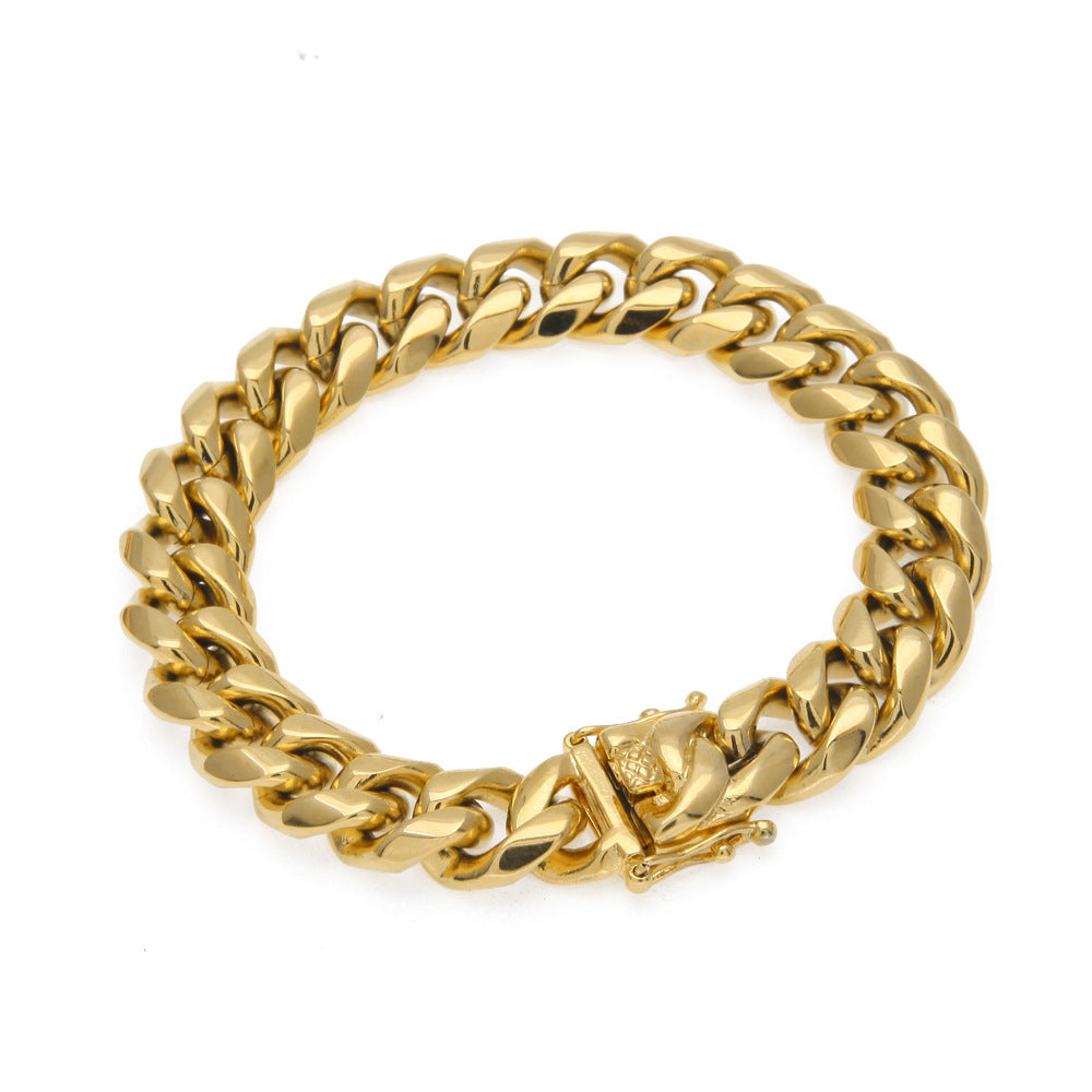 Hip Hop Extra-Thick Cuban Chain Bracelet