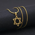 Six Pointed Star of David Snake Chain Necklace