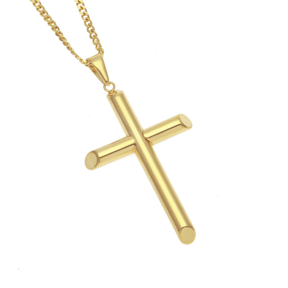 Simplified Modern Crucifix Necklace