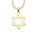 Six Pointed Star of David Snake Chain Necklace