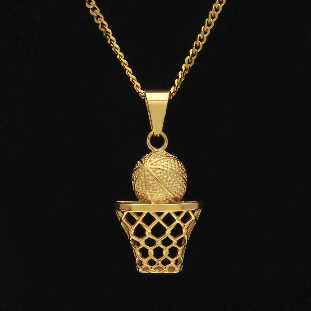 Ball & Hoop Pendant Necklace