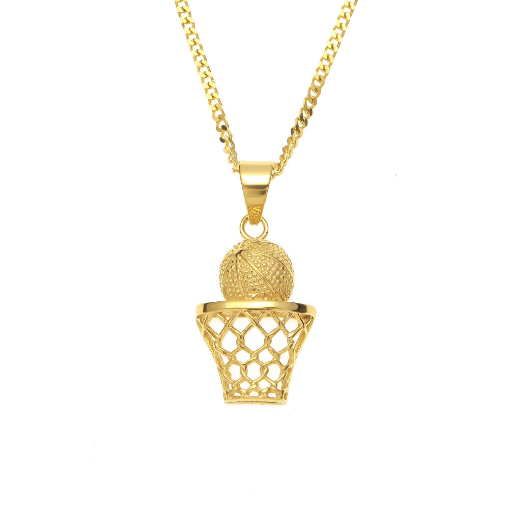 Ball & Hoop Pendant Necklace