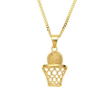 Ball & Hoop Pendant Necklace