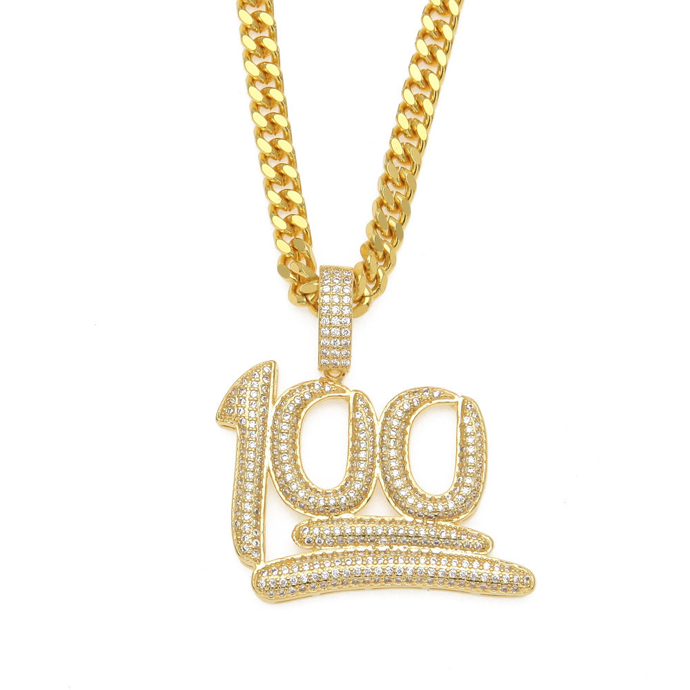 Monogram 100 Encrusted Pendant Chain Necklace