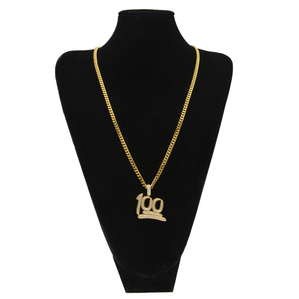 Monogram 100 Encrusted Pendant Chain Necklace