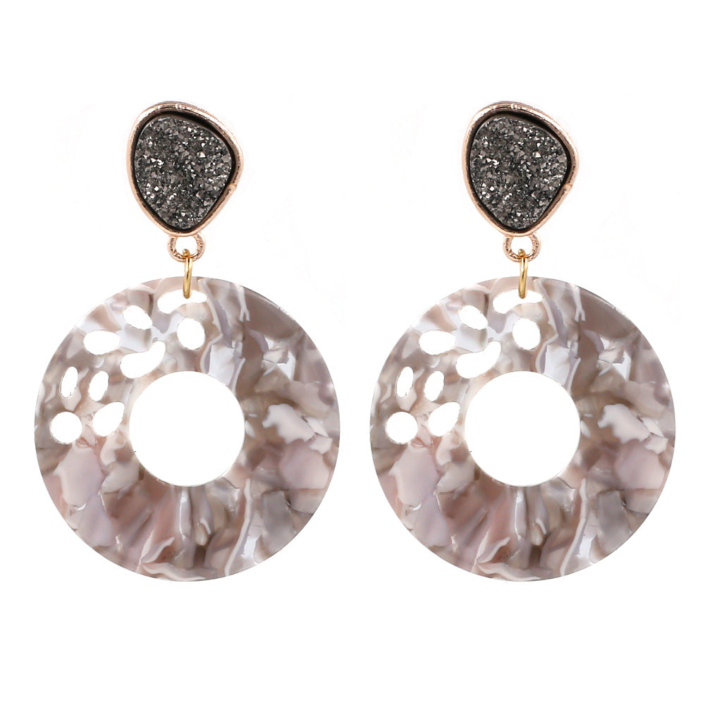 Creamé Donut Dangles Acrylic Hoop Earrings