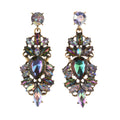 Woman's Exaggerated Rhinestone Pendant Earrings