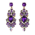 Woman's Exaggerated Rhinestone Pendant Earrings